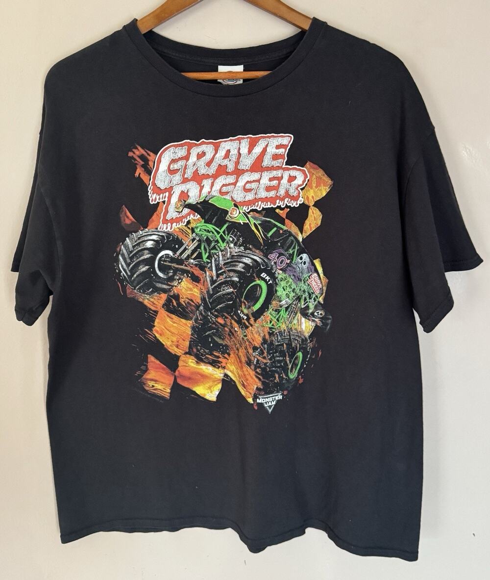 Delta Pro Weight Monster Jam Grave Digger Graphic Cotton Black T-Shirt XL
